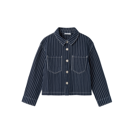 NAME IT Nkfzoe Twill Os Stripe Shirt 6466-Td T - Navy Blazer