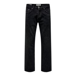 ONLY & SONS Onsedge Straight Black 6985 Tai Denim - Sort Denim