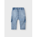 NAME IT Ben Baggy Cargo Jeans 2727-Yb - Medium Blue Denim