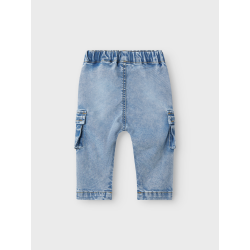 NAME IT Ben Baggy Cargo Jeans 2727-Yb - Medium Blue Denim