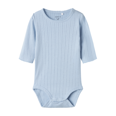 NAME IT Bega Langærmet Body - Subdued Blue