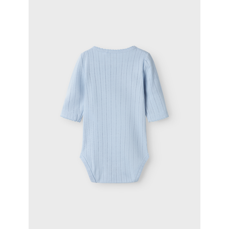 NAME IT Bega Langærmet Body - Subdued Blue
