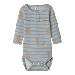 NAME IT Thilo M Langærmet Body - Quarry