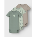 NAME IT Body 3P Kortærmet Sea Foam Elephant - Sea Foam