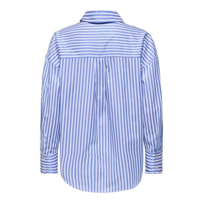 JDY Vesper Stribet Skjorte - Cloud Dancer / Cornflower Blue