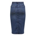 JDY Moon Højtaljede Midi Slit Skirt Mix Denim - Dark Blue Denim