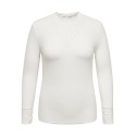 ONLY CARMAKOMA Tilde Rib Blonde Bluse - Cloud Dancer