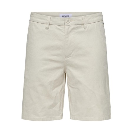 ONLY & SONS Mark 0011 Hør Shorts - Silver Lining