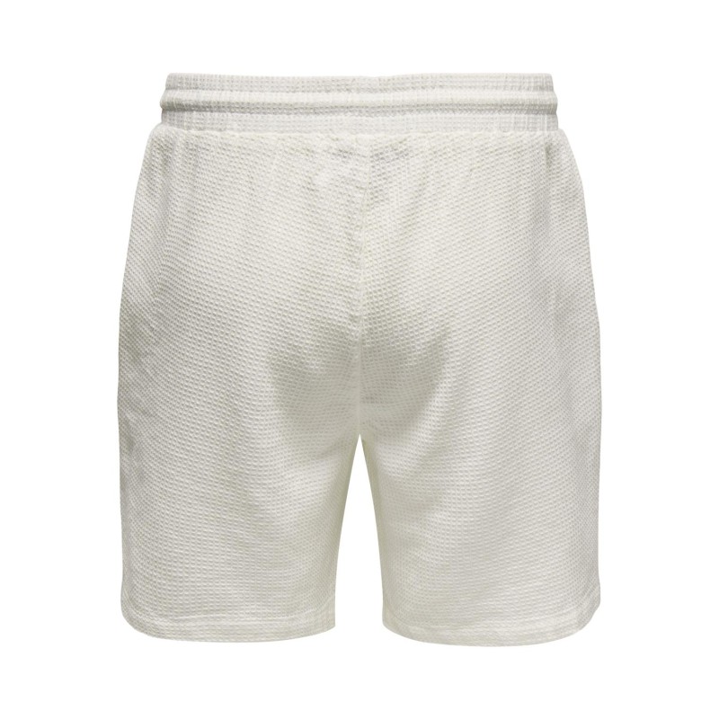 ONLY & SONS Bertil Waffle Shorts - Cloud Dancer