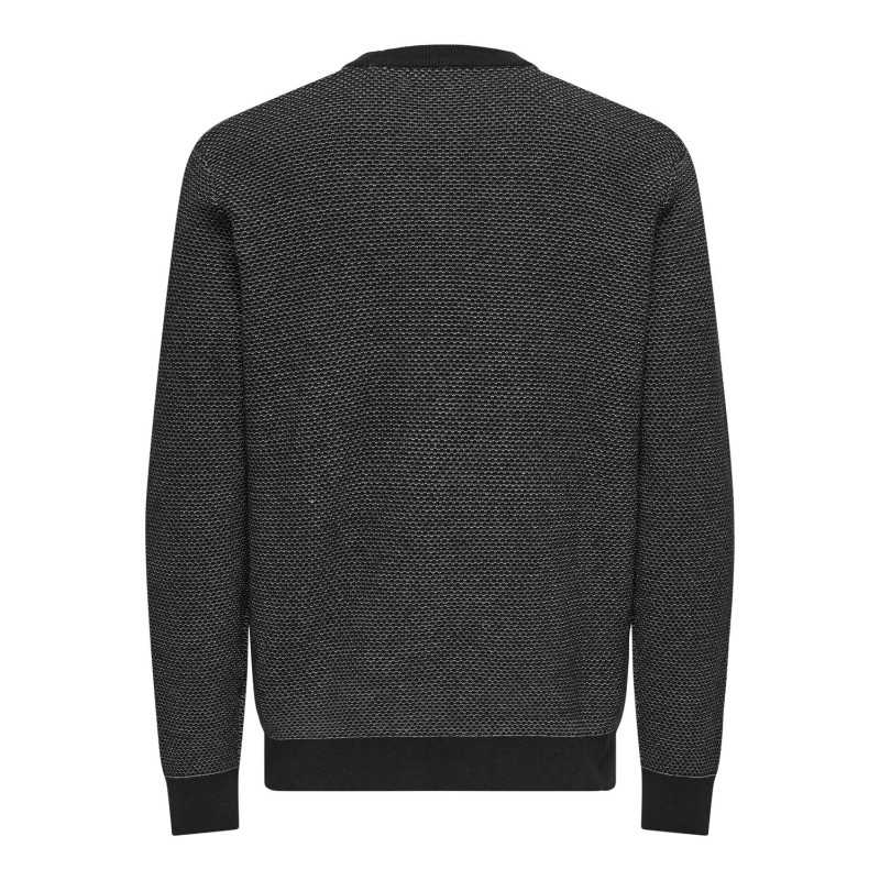 ONLY & SONS Onsmorgan Reg 12 Structure Crew Knit - Navy Blazer