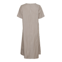 PIECES Pcpenny Kortærmet V-Neck Midi Kjole Camp Mm - Fossil
