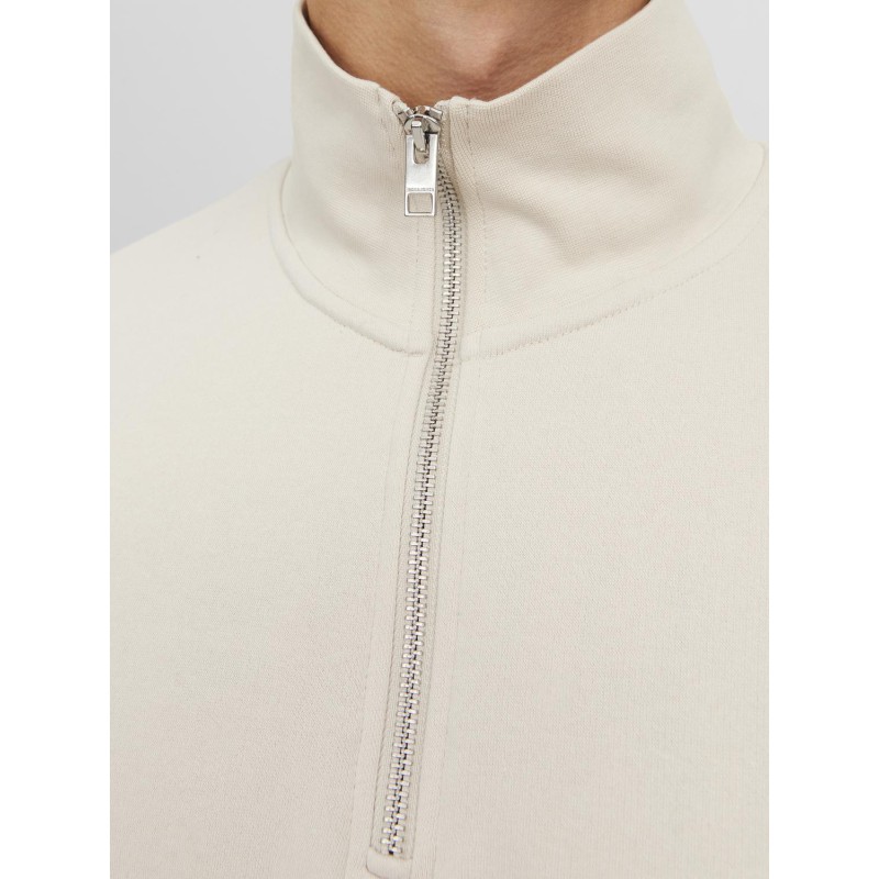 JACK & JONES Jorvesterbro Sweat Quarter Zip Hn - Moonbeam