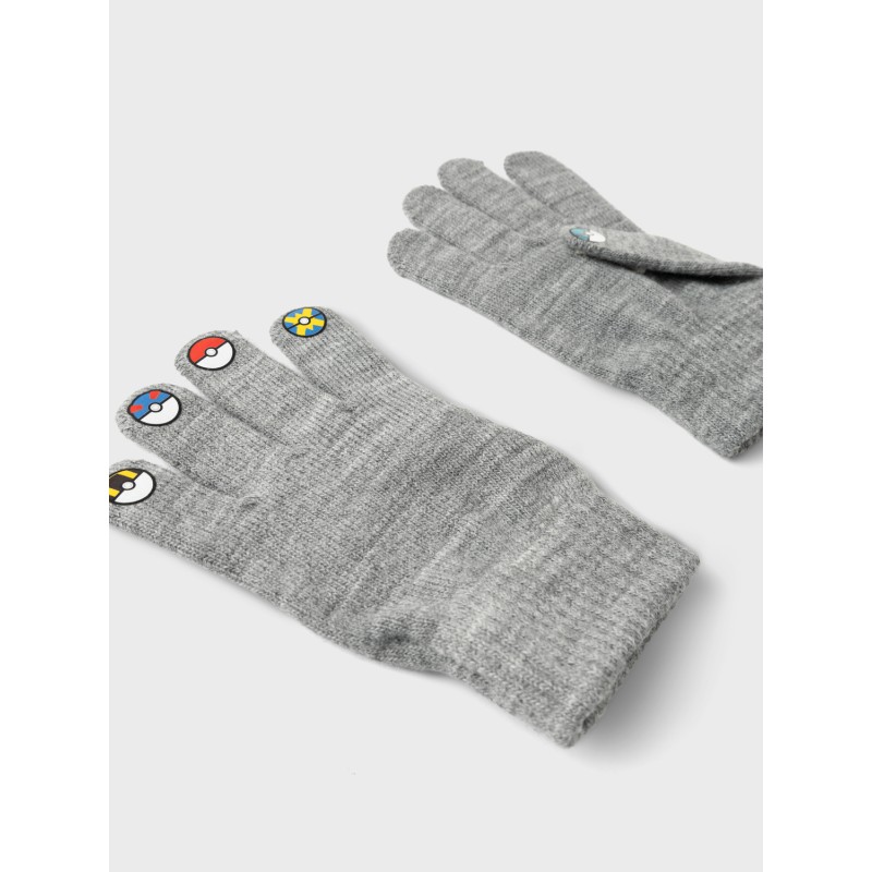 NAME IT Kids Jiroko Pokemon Magic Handsker - Grey Melange