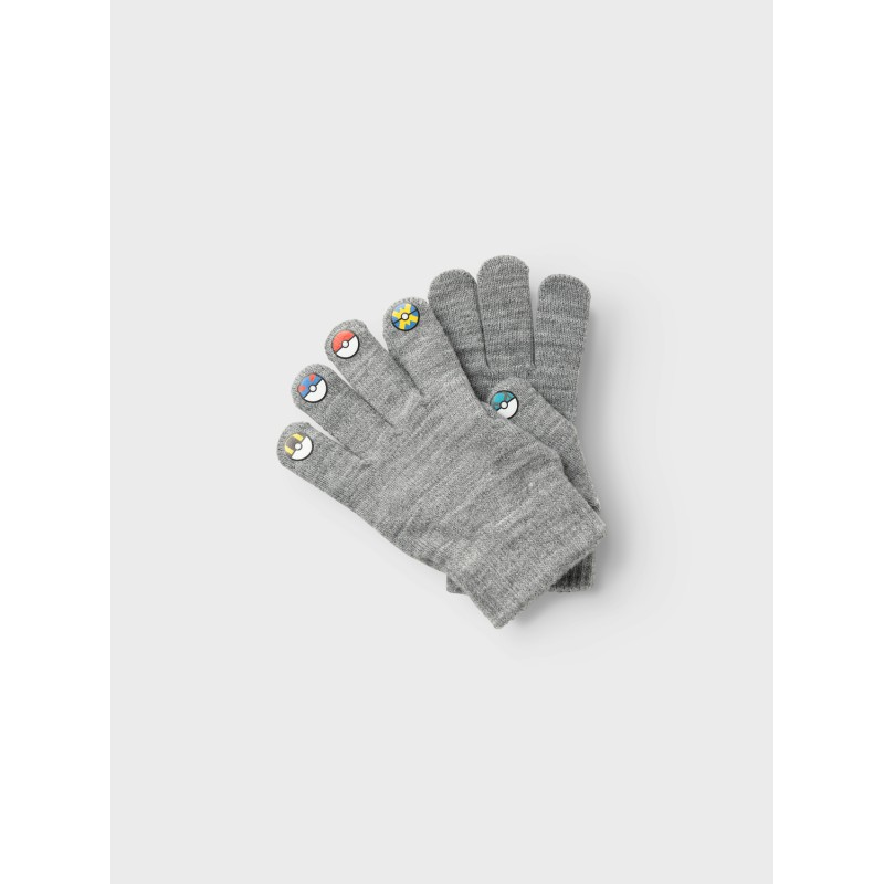 NAME IT Kids Jiroko Pokemon Magic Handsker - Grey Melange