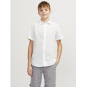 JACK & JONES Junior Hør S/S Skjorte - White