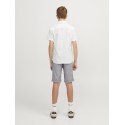 JACK & JONES Junior Hør S/S Skjorte - White