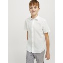 JACK & JONES Junior Hør S/S Skjorte - White