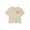 NAME IT Mini Lasso S/S Top - White Swan/Sort