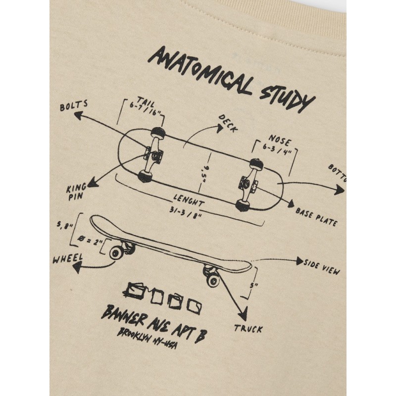 NAME IT Mini Lasso S/S Top - White Swan/Sort