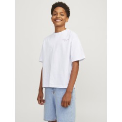 JACK & JONES Junior Noho Ryg Grafisk T-shirt - Bright White