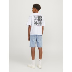 JACK & JONES Junior Noho Ryg Grafisk T-shirt - Bright White