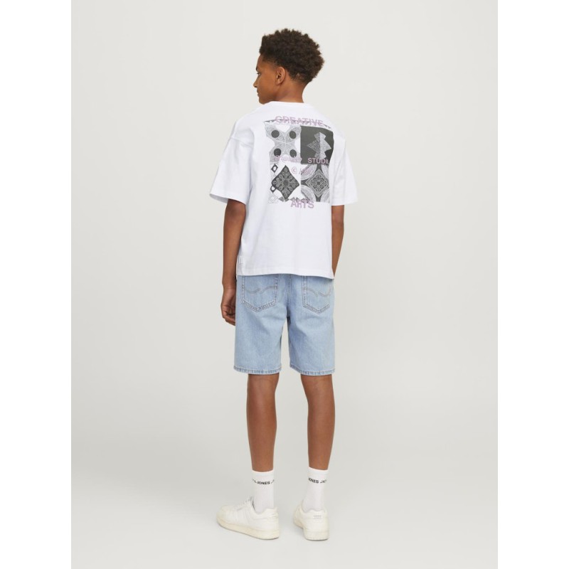 JACK & JONES Junior Noho Ryg Grafisk T-shirt - Bright White