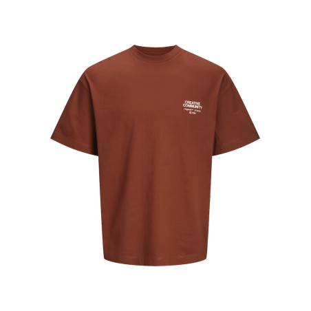 JACK & JONES Junior Noho Ryg Grafisk T-shirt - Brandy Brown