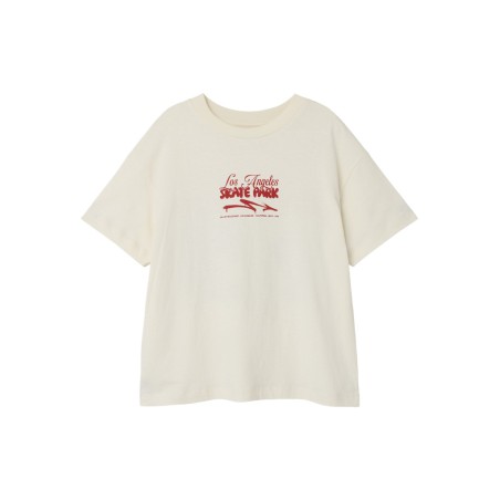 NAME IT Kids Luve "Skate Park" T-shirt - White Swan