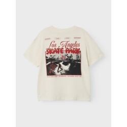 NAME IT Kids Luve "Skate Park" T-shirt - White Swan