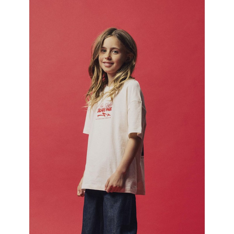 NAME IT Kids Luve "Skate Park" T-shirt - White Swan