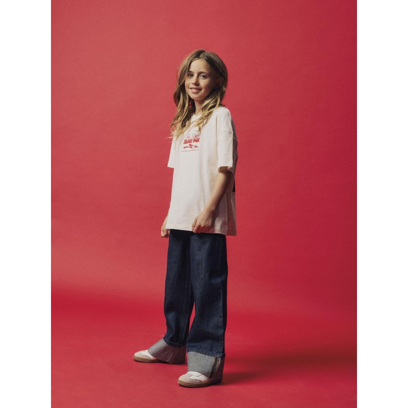 NAME IT Kids Luve "Skate Park" T-shirt - White Swan