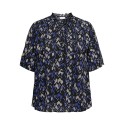 ONLY CARMAKOMA Yaya Life 2/4 V-Neck Top Aop - Clematis Blue