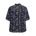 ONLY CARMAKOMA Yaya Life 2/4 V-Neck Top Aop - Clematis Blue