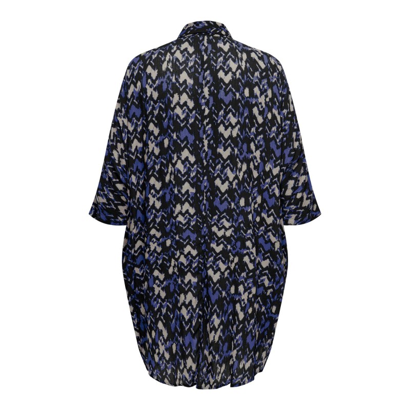 ONLY CARMAKOMA Yaya Life 3/4 Tunic Shirt Aop - Clematis Blue