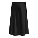 ONLY CARMAKOMA Domina Satin Calf Skirt Vævet - Sort