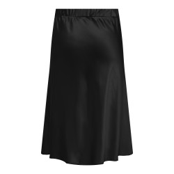 ONLY CARMAKOMA Domina Satin Calf Skirt Vævet - Sort