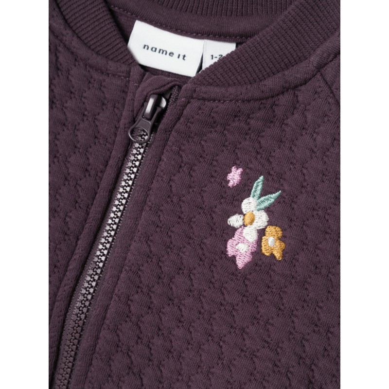 NAME IT Baby Lega Quiltet Cardigan - Plum Perfect