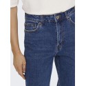ONLY Emily HW Raw Ankel Jeans - Dark Blue Denim