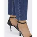 ONLY Emily HW Raw Ankel Jeans - Dark Blue Denim
