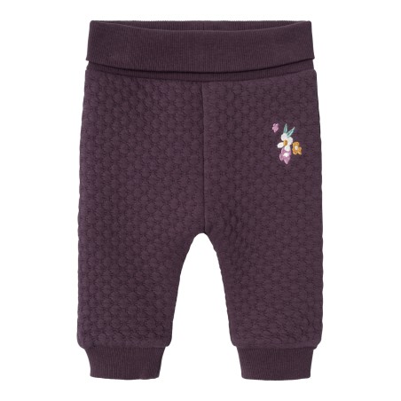 NAME IT Baby Lega Quiltet Bukser - Plum Perfect