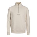 JACK & JONES Vesterbro Sweatshirt Kvart Lynlås - Moonbean