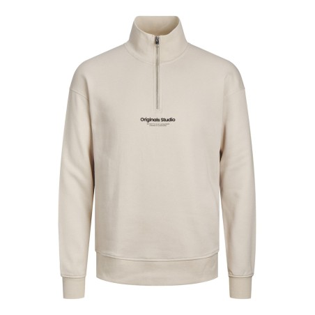 JACK & JONES Vesterbro Sweatshirt Kvart Lynlås - Moonbean