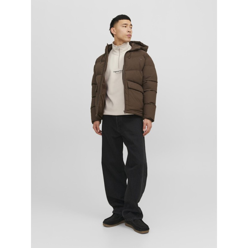 JACK & JONES Vesterbro Sweatshirt Kvart Lynlås - Moonbean