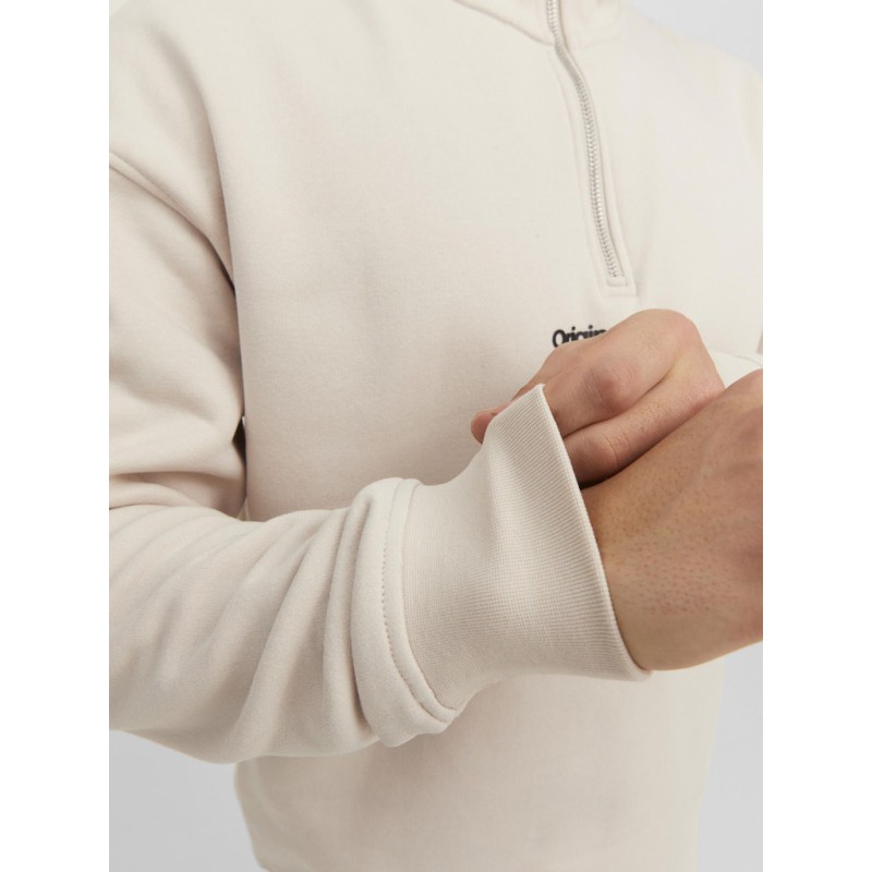 JACK & JONES Vesterbro Sweatshirt Kvart Lynlås - Moonbean