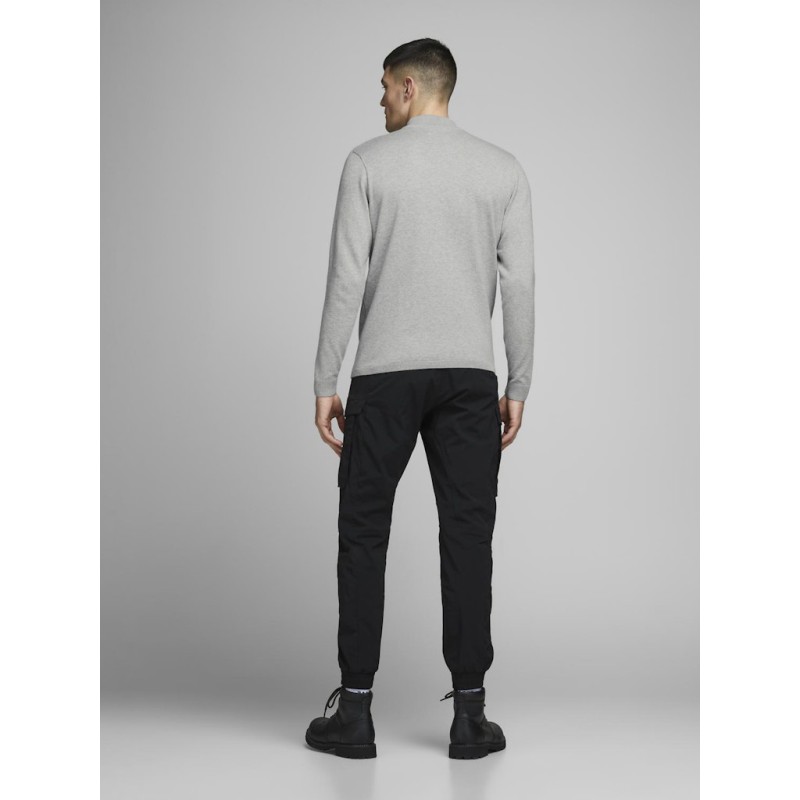 JACK & JONES Strik Polotrøje - Light Grey Melange