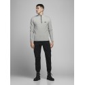 JACK & JONES Strik Polotrøje - Light Grey Melange