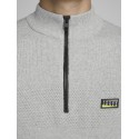 JACK & JONES Strik Polotrøje - Light Grey Melange