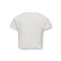 Kids Only Nella S/S Kort Top - CLoud Dancer