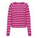JDY Ellen L/S Ragla Strik Stribet Pullover - Rose Violet