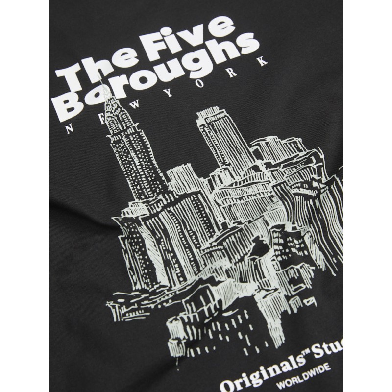 JACK & JONES Junior Bronx Square T-shirt - Sort